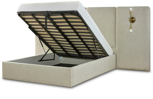 Teddy Light Boucle Bed Frame